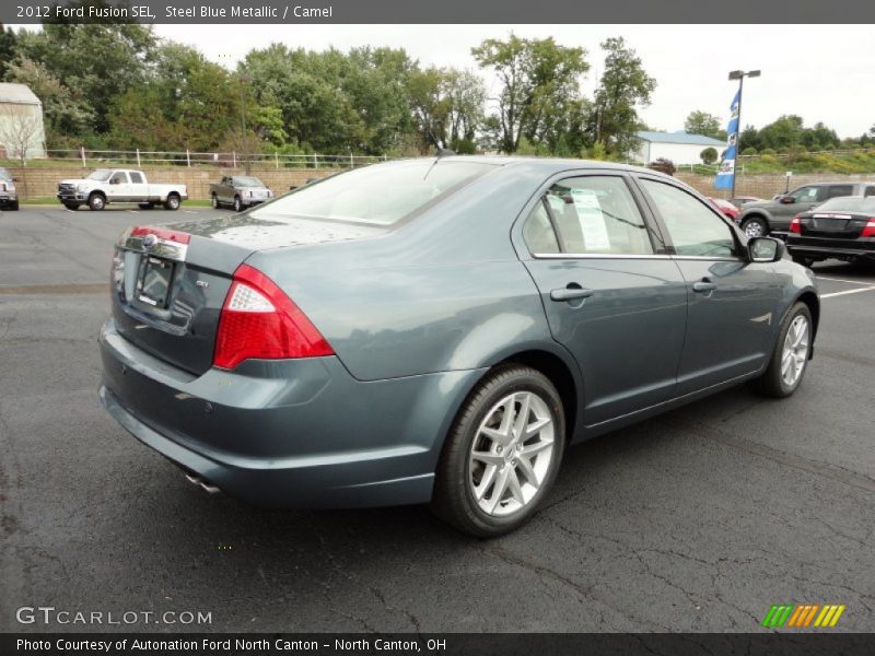 Steel Blue Metallic / Camel 2012 Ford Fusion SEL