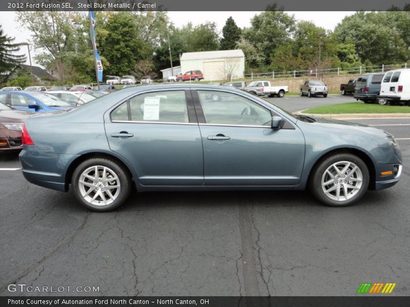 Steel Blue Metallic / Camel 2012 Ford Fusion SEL