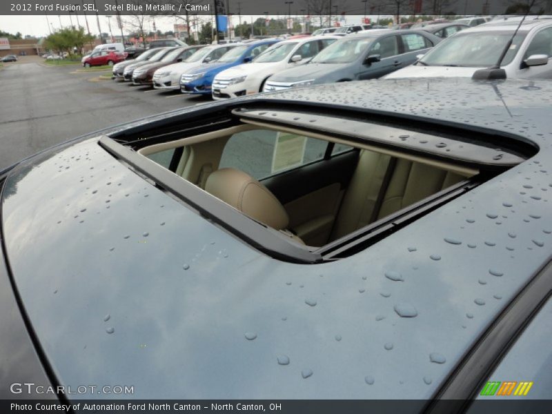 Steel Blue Metallic / Camel 2012 Ford Fusion SEL