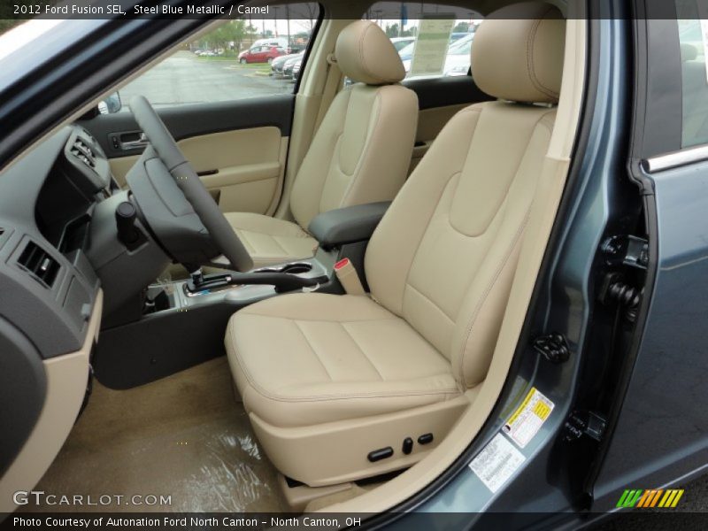 Steel Blue Metallic / Camel 2012 Ford Fusion SEL