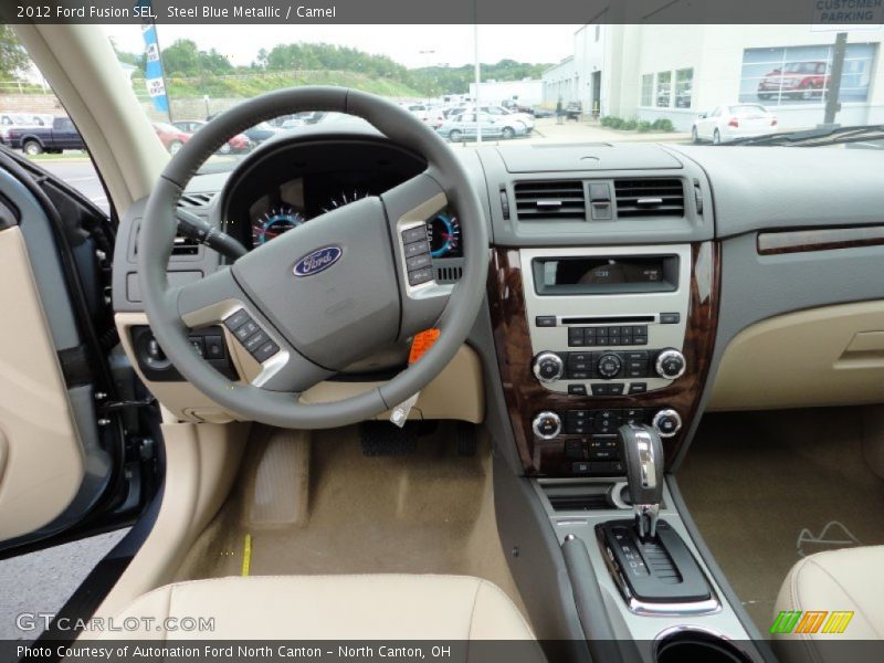 Steel Blue Metallic / Camel 2012 Ford Fusion SEL