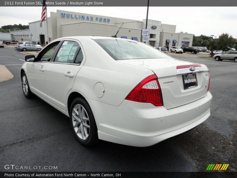 White Suede / Medium Light Stone 2012 Ford Fusion SEL