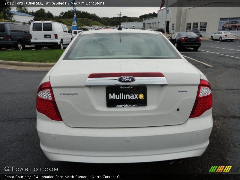 White Suede / Medium Light Stone 2012 Ford Fusion SEL