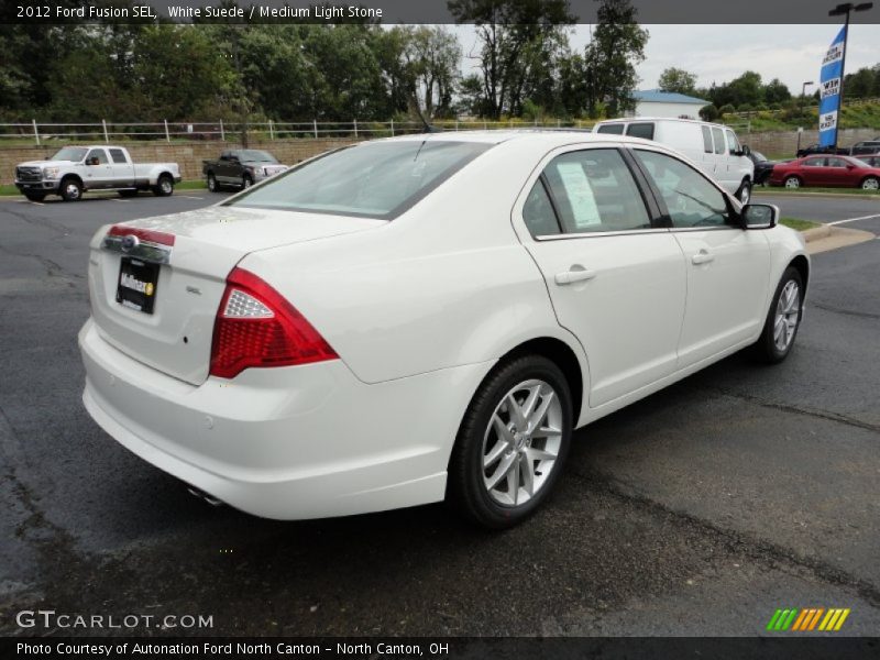 White Suede / Medium Light Stone 2012 Ford Fusion SEL