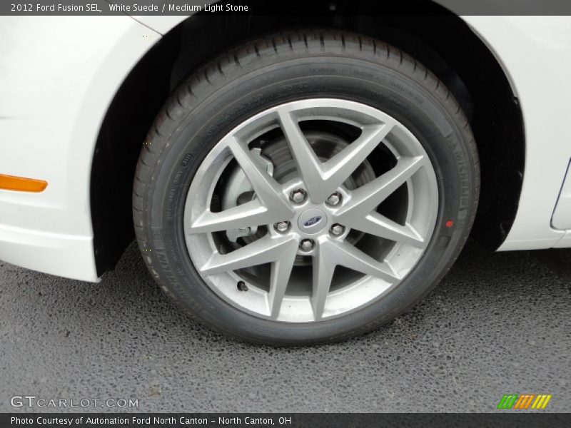 White Suede / Medium Light Stone 2012 Ford Fusion SEL