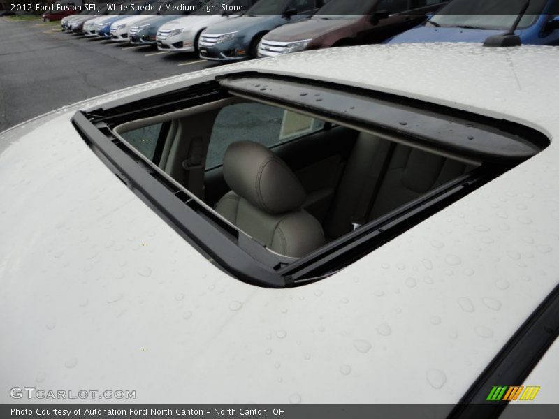 White Suede / Medium Light Stone 2012 Ford Fusion SEL
