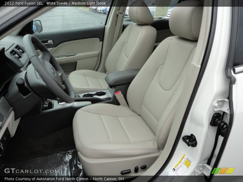 White Suede / Medium Light Stone 2012 Ford Fusion SEL
