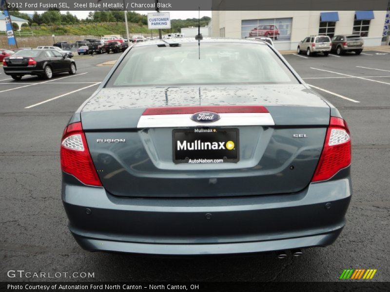 Steel Blue Metallic / Charcoal Black 2012 Ford Fusion SEL