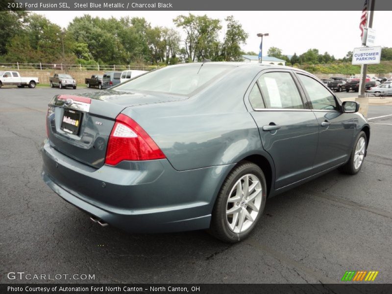 Steel Blue Metallic / Charcoal Black 2012 Ford Fusion SEL