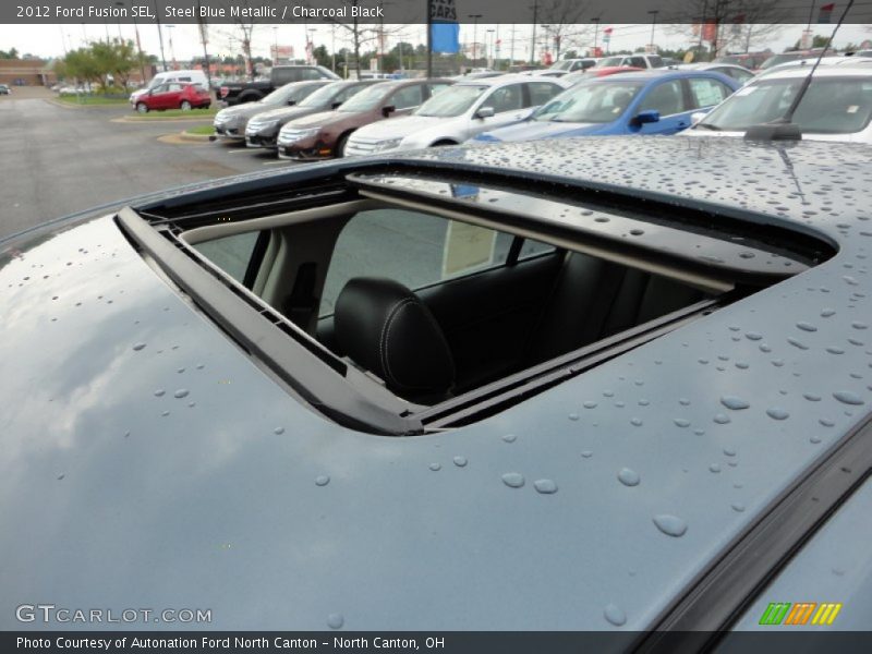 Steel Blue Metallic / Charcoal Black 2012 Ford Fusion SEL