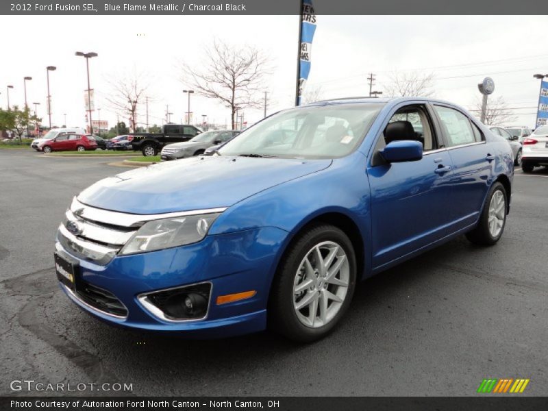 Blue Flame Metallic / Charcoal Black 2012 Ford Fusion SEL