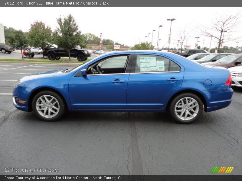 Blue Flame Metallic / Charcoal Black 2012 Ford Fusion SEL