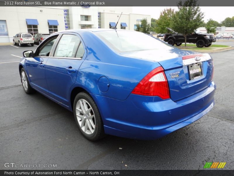 Blue Flame Metallic / Charcoal Black 2012 Ford Fusion SEL