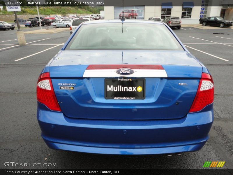 Blue Flame Metallic / Charcoal Black 2012 Ford Fusion SEL