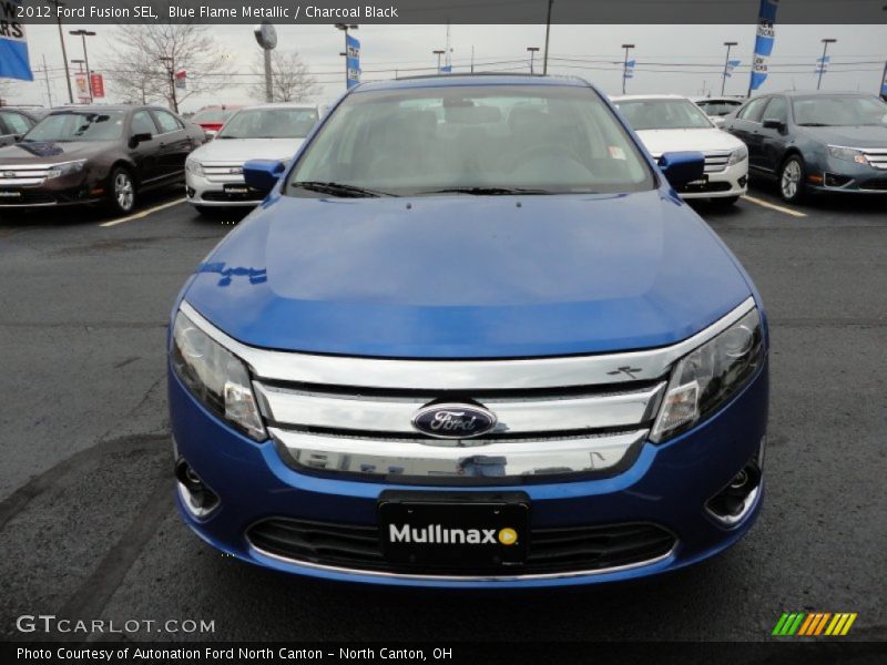 Blue Flame Metallic / Charcoal Black 2012 Ford Fusion SEL