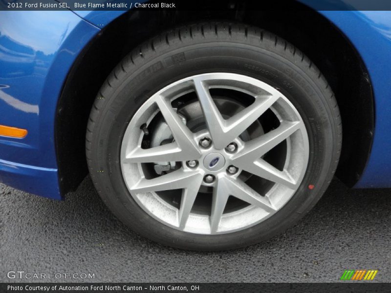 Blue Flame Metallic / Charcoal Black 2012 Ford Fusion SEL