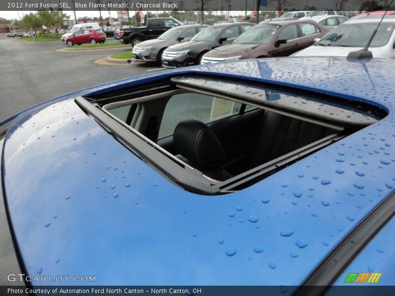 Blue Flame Metallic / Charcoal Black 2012 Ford Fusion SEL