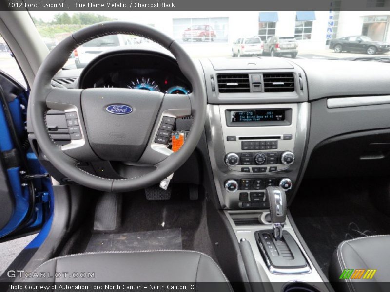 Blue Flame Metallic / Charcoal Black 2012 Ford Fusion SEL