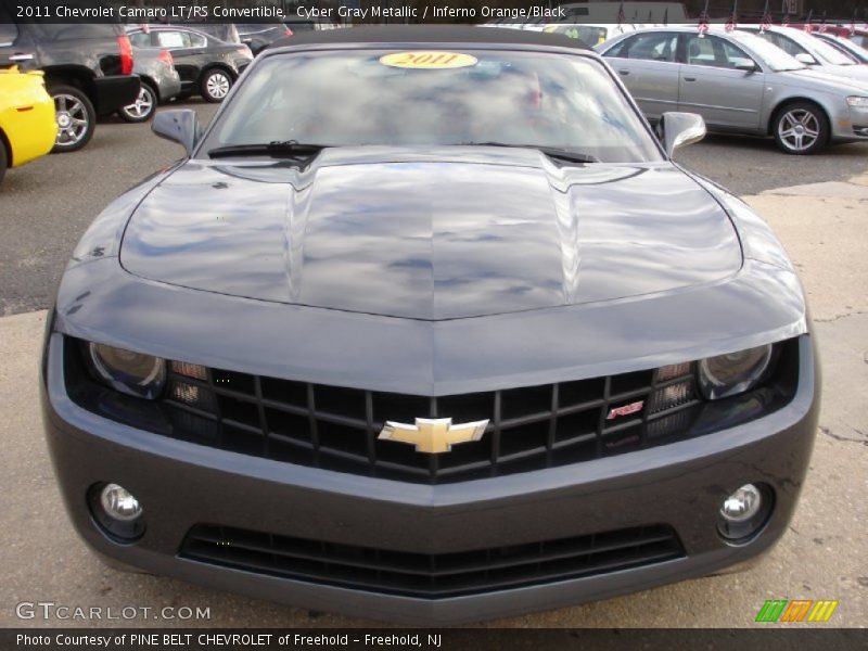 Cyber Gray Metallic / Inferno Orange/Black 2011 Chevrolet Camaro LT/RS Convertible