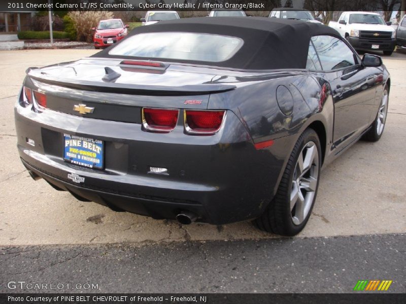 Cyber Gray Metallic / Inferno Orange/Black 2011 Chevrolet Camaro LT/RS Convertible