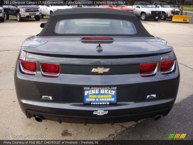 Cyber Gray Metallic / Inferno Orange/Black 2011 Chevrolet Camaro LT/RS Convertible