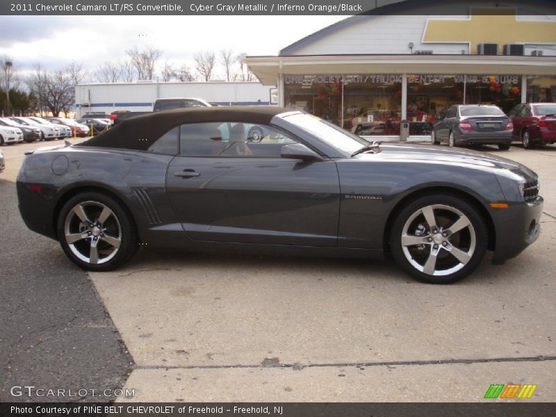 Cyber Gray Metallic / Inferno Orange/Black 2011 Chevrolet Camaro LT/RS Convertible