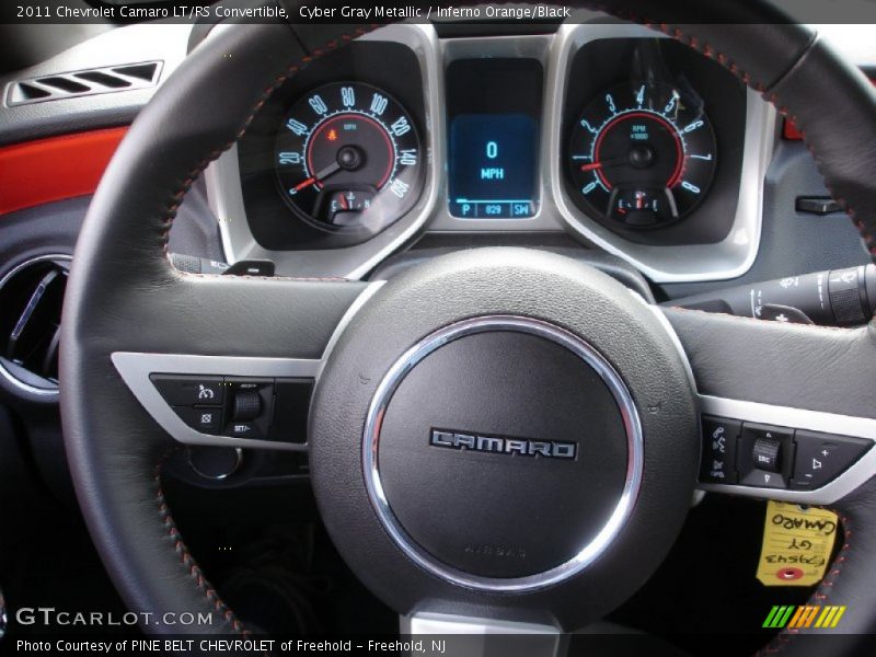 Cyber Gray Metallic / Inferno Orange/Black 2011 Chevrolet Camaro LT/RS Convertible