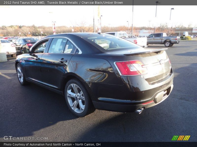 Tuxedo Black Metallic / Charcoal Black/Umber Brown 2012 Ford Taurus SHO AWD
