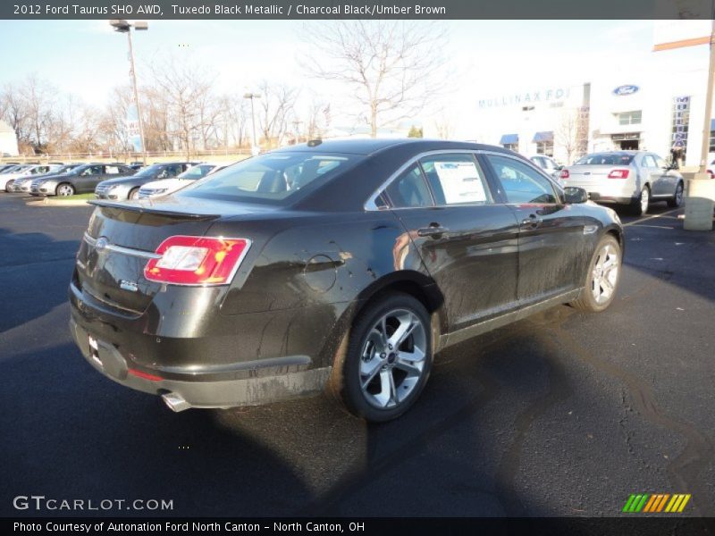 Tuxedo Black Metallic / Charcoal Black/Umber Brown 2012 Ford Taurus SHO AWD