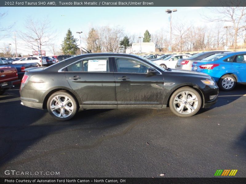 Tuxedo Black Metallic / Charcoal Black/Umber Brown 2012 Ford Taurus SHO AWD