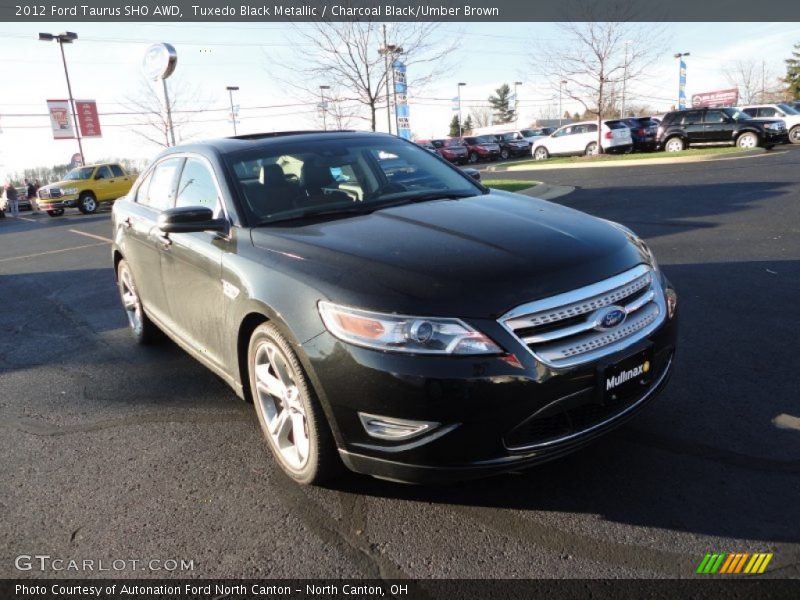 Tuxedo Black Metallic / Charcoal Black/Umber Brown 2012 Ford Taurus SHO AWD