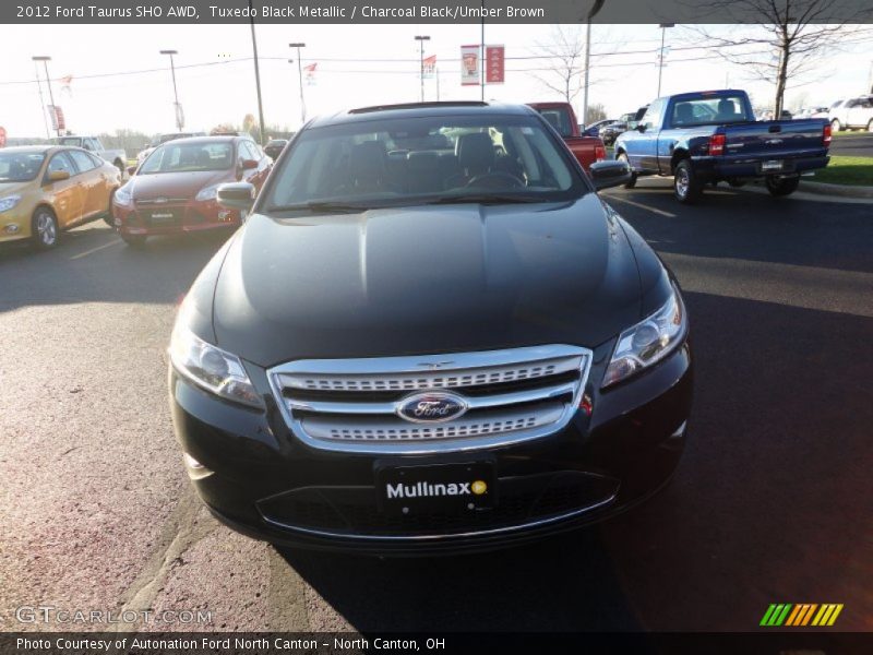 Tuxedo Black Metallic / Charcoal Black/Umber Brown 2012 Ford Taurus SHO AWD