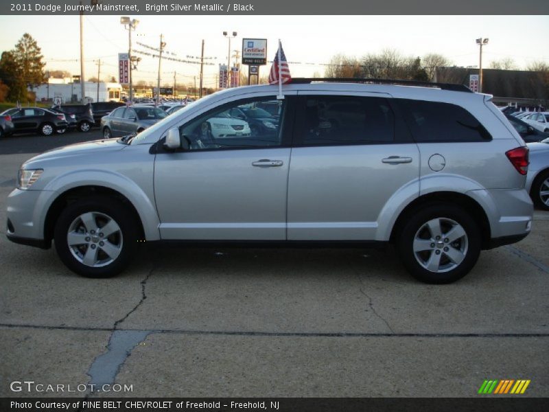 Bright Silver Metallic / Black 2011 Dodge Journey Mainstreet