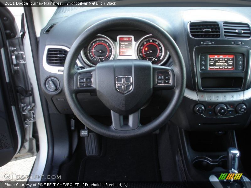 Bright Silver Metallic / Black 2011 Dodge Journey Mainstreet