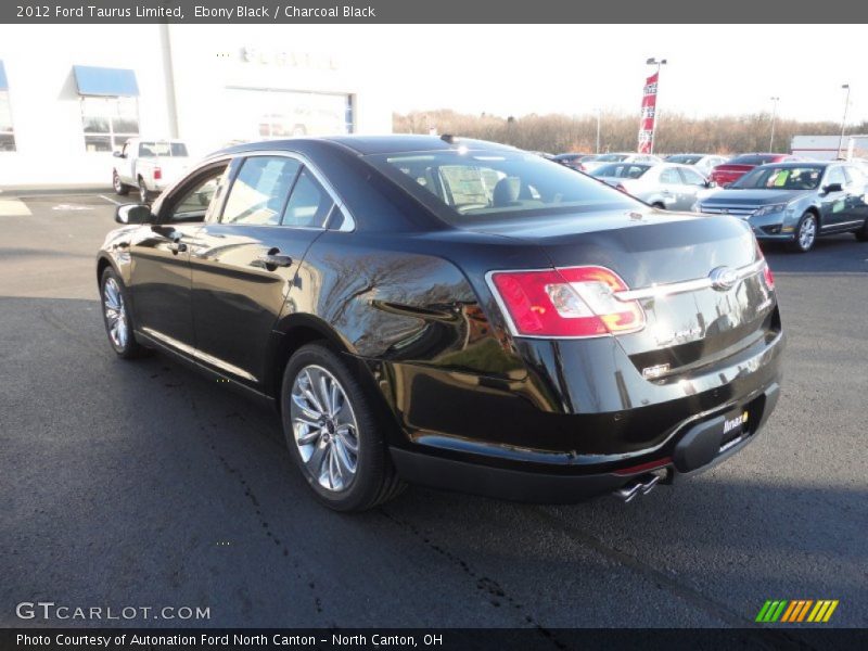 Ebony Black / Charcoal Black 2012 Ford Taurus Limited
