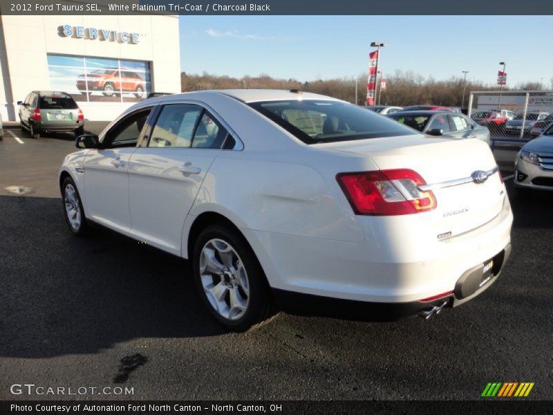 White Platinum Tri-Coat / Charcoal Black 2012 Ford Taurus SEL