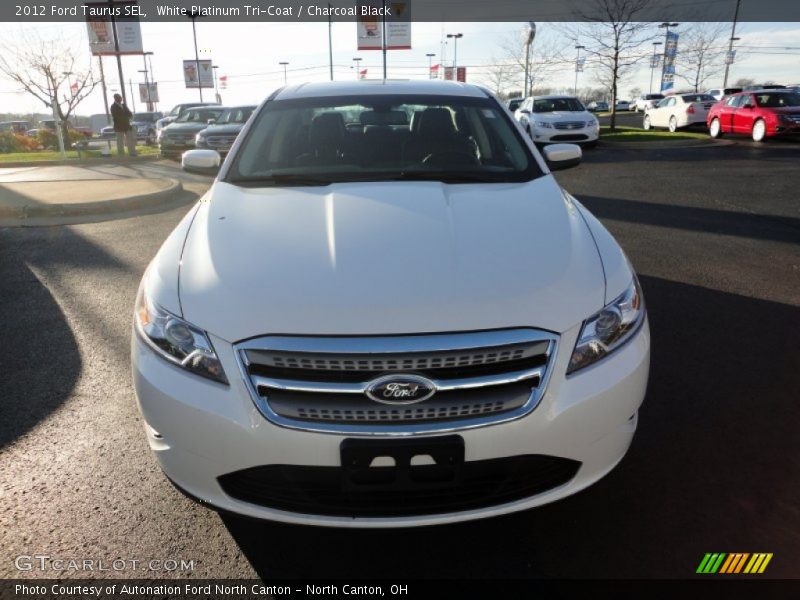 White Platinum Tri-Coat / Charcoal Black 2012 Ford Taurus SEL