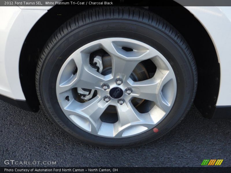 White Platinum Tri-Coat / Charcoal Black 2012 Ford Taurus SEL