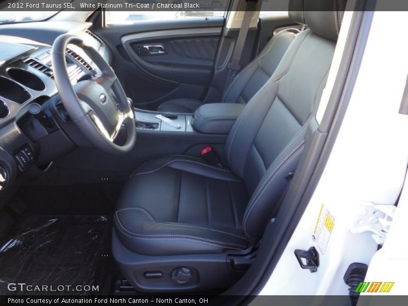 White Platinum Tri-Coat / Charcoal Black 2012 Ford Taurus SEL
