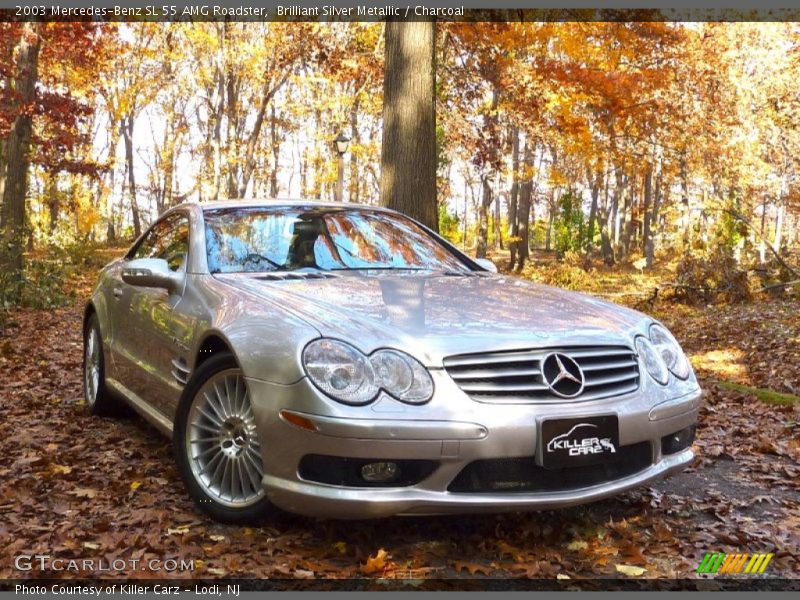 Brilliant Silver Metallic / Charcoal 2003 Mercedes-Benz SL 55 AMG Roadster