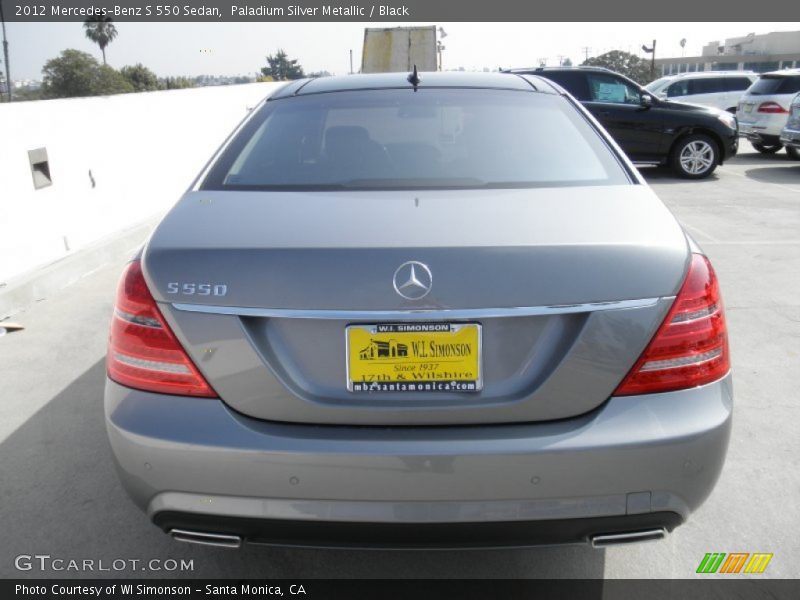 Paladium Silver Metallic / Black 2012 Mercedes-Benz S 550 Sedan