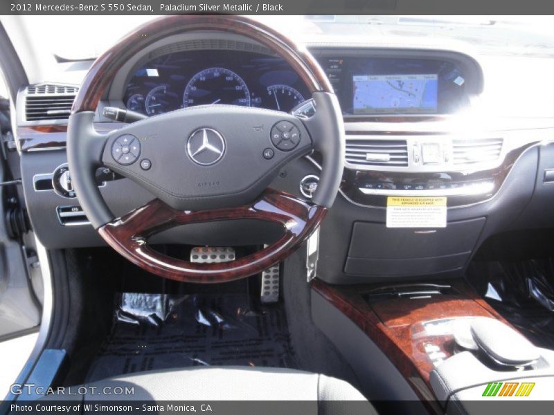 Paladium Silver Metallic / Black 2012 Mercedes-Benz S 550 Sedan