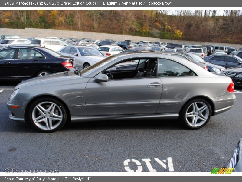 Palladium Silver Metallic / Tobacco Brown 2009 Mercedes-Benz CLK 350 Grand Edition Coupe