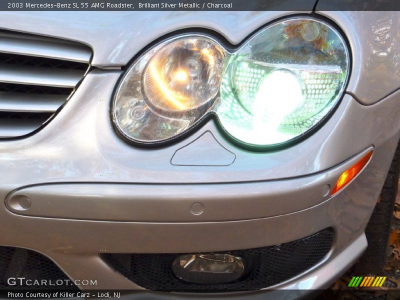 Brilliant Silver Metallic / Charcoal 2003 Mercedes-Benz SL 55 AMG Roadster