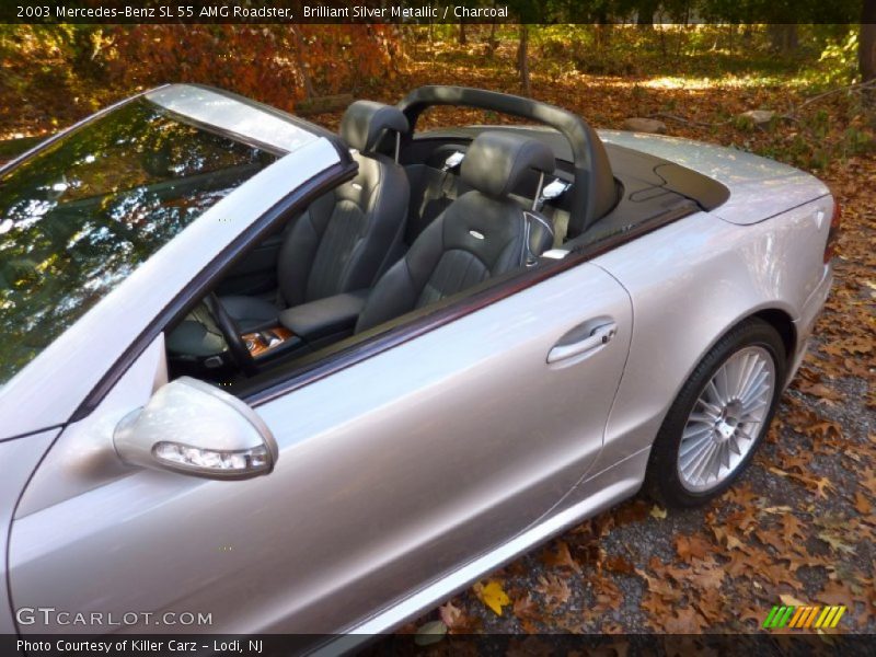 Brilliant Silver Metallic / Charcoal 2003 Mercedes-Benz SL 55 AMG Roadster