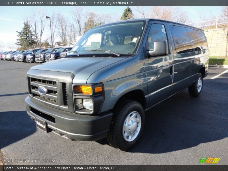Steel Blue Metallic / Medium Flint 2012 Ford E Series Van E150 XL Passenger