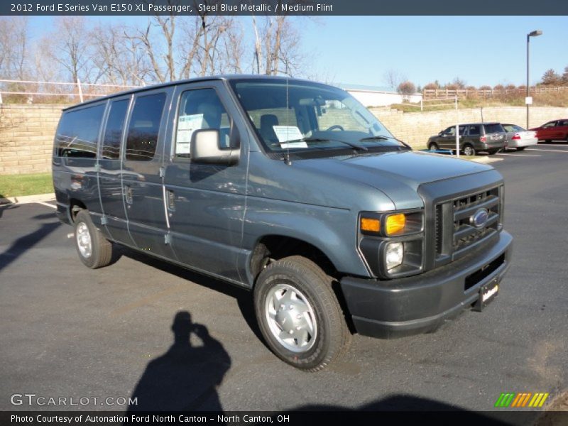 Steel Blue Metallic / Medium Flint 2012 Ford E Series Van E150 XL Passenger