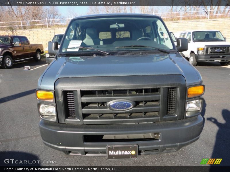 Steel Blue Metallic / Medium Flint 2012 Ford E Series Van E150 XL Passenger