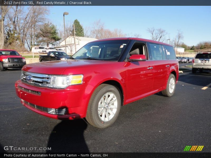 Red Candy Metallic / Charcoal Black 2012 Ford Flex SEL