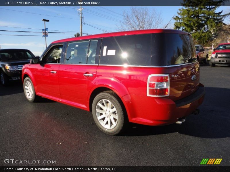 Red Candy Metallic / Charcoal Black 2012 Ford Flex SEL
